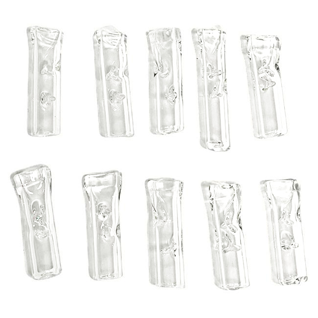 GLASS 2"INCH CLEAR GLASS TIPS (20CT / PACK)