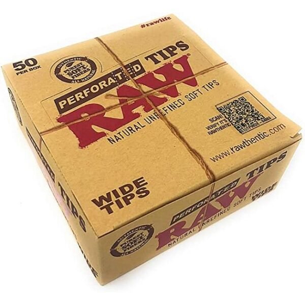 RAW PERFORATED WIDE TIPS 50 PER BOX - Image 2