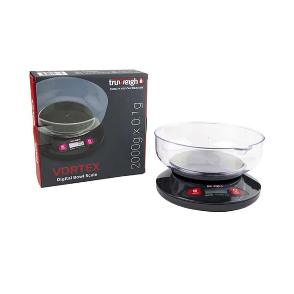 TRUWEIGH VORTEX DIGITAL BOWL SCALE 2000G X 0.1G BLACK - Image 2