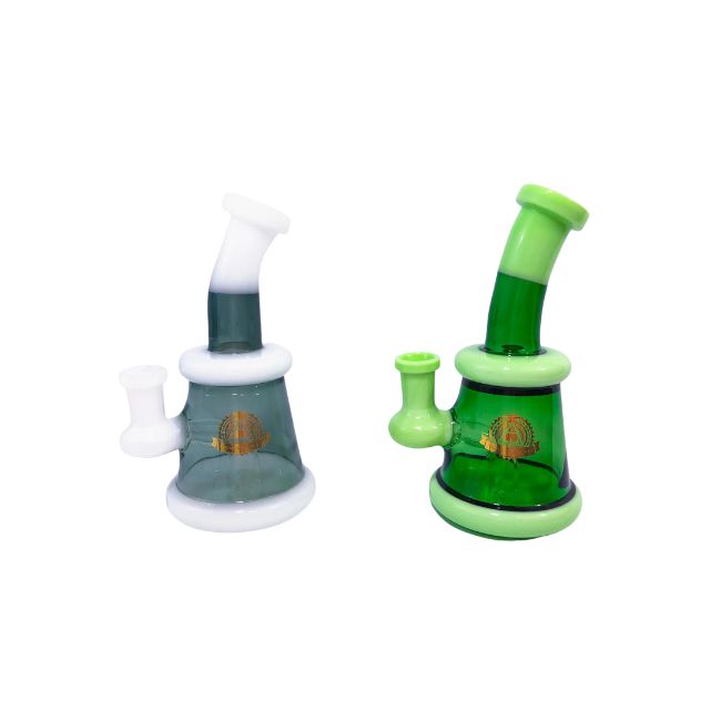 ILLUMINATI GLASS 7 INCH RECYCLE ASSORTED COLOR WATER PIPE