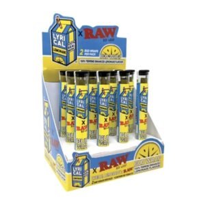 RAW BUD TERP WRAP TERPENE INFUSED CONES LEMONADE FLAVOR 12CT