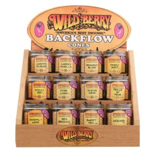 WILD BERRY BACKFLOW FRAGRANCE 12 CONES DISPLAY STARTER KIT