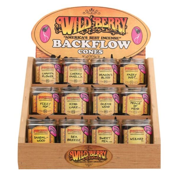 WILD BERRY BACKFLOW FRAGRANCE 12 CONES DISPLAY STARTER KIT