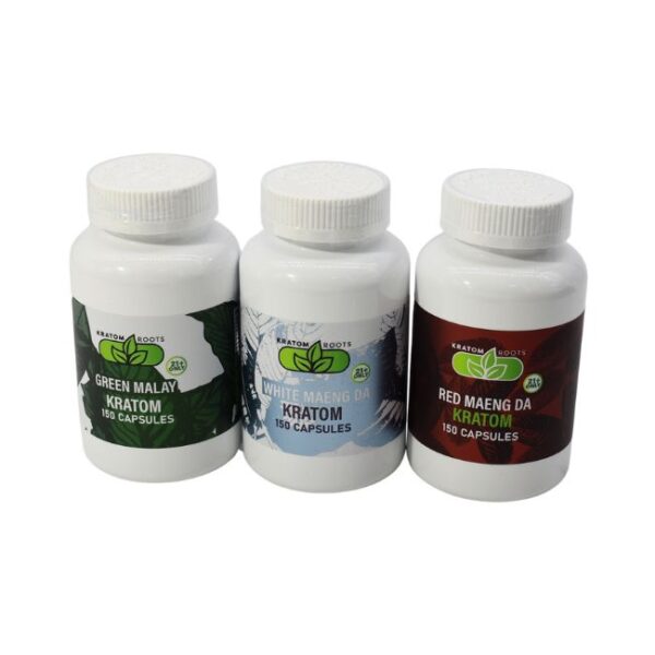 KRATOM ROOTS HIGH QUALITY NANO KRATOM 150CT CAPSULES JAR