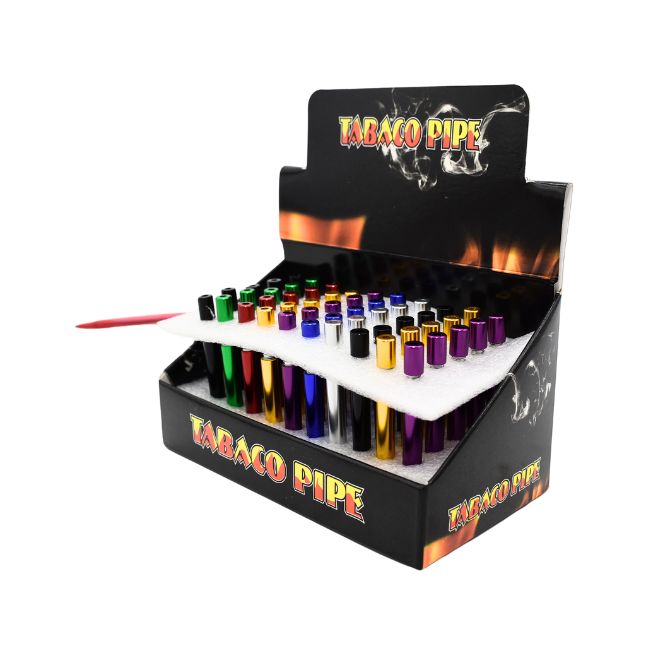 SELF INJECTOR DESIGN TOBACCO METAL PIPE 50CT/ DISPLAY