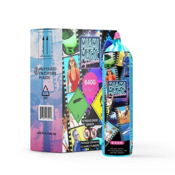 MIAMI MAGIC BY INFUSION 640G (0.95L) CYLINDER CHARGER 6CT/ BOX