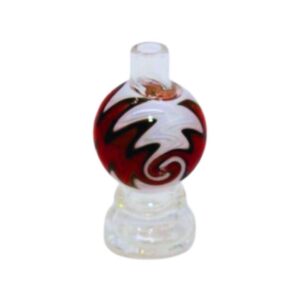 GLASS 3"INCH GLOBE LIME PYREX DESIGN CARB CAP