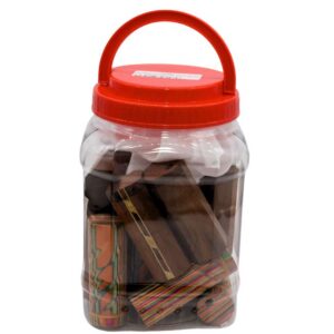 LARGE MULTI COLOR PRESS WOOD DUG OUT WITH METAL CIGERATE 25CT/ JAR