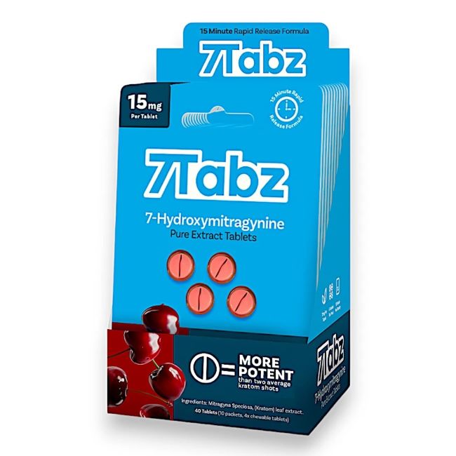 7TABZ HYDROXY PURE KRATOM LEAF EXTRACT 15MG PER TABLET 4CT/10PK - Image 2