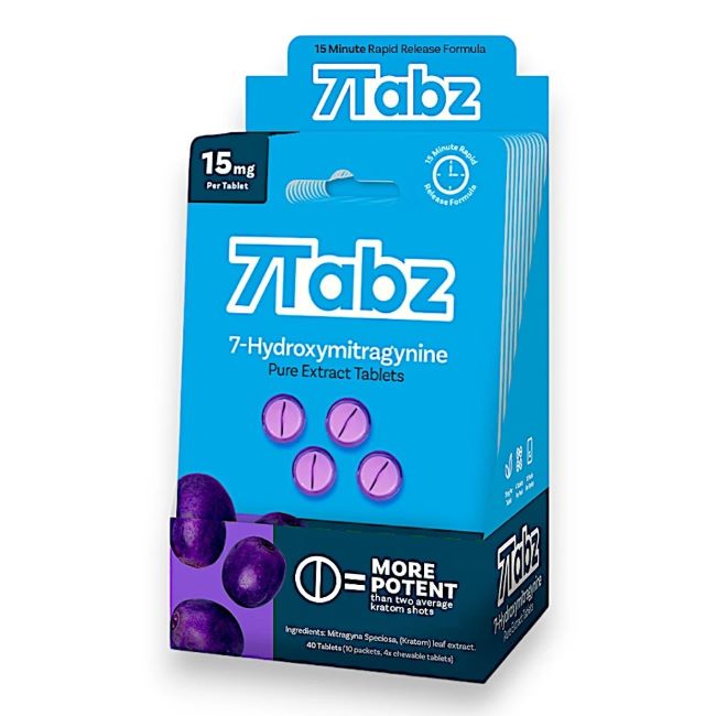 7TABZ HYDROXY PURE KRATOM LEAF EXTRACT 15MG PER TABLET 4CT/10PK - Image 3