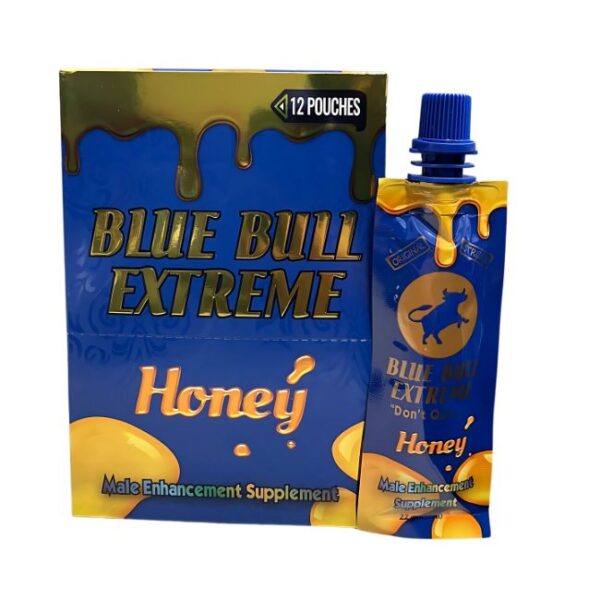 BLUE BULL EXTREME ENHANCEMENT SUPPLEMENT HONEY 12 TUBES PER BOX