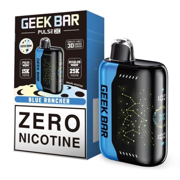 GEEK BAR PULSE X 0% DISPOSABLE (ZERO NICOTINE) (90ML) REG. MODE - 25K & PULSE. MODE - 15K PUFFS 5CT/ BOX