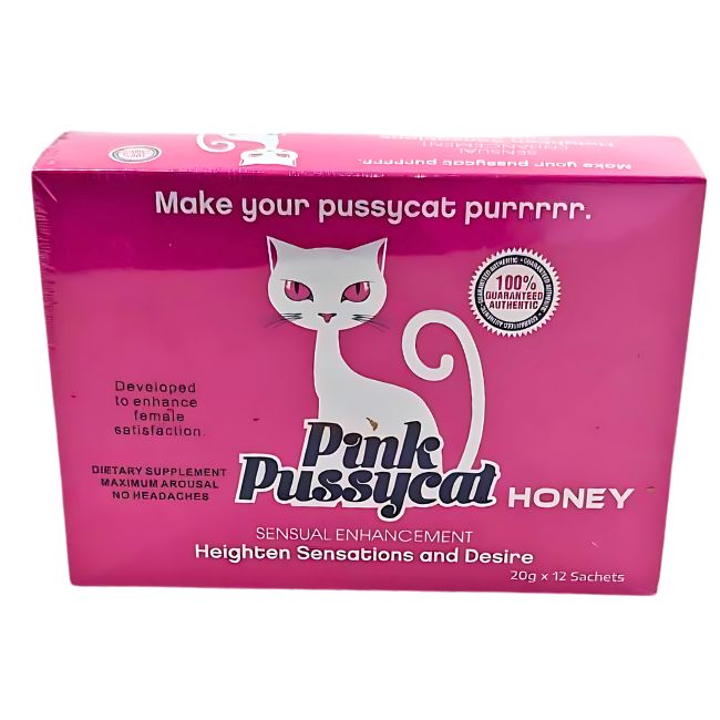 PINK PUSSYCAT SEXSUAL ENHANCEMENT HONEY 12 SACHETS BOX