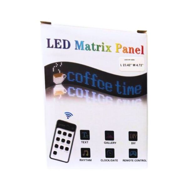 LED STRIP SIGN MATRIX PANEL WITH REMOTE CONTROL (L 23.42'' W 4.72'')