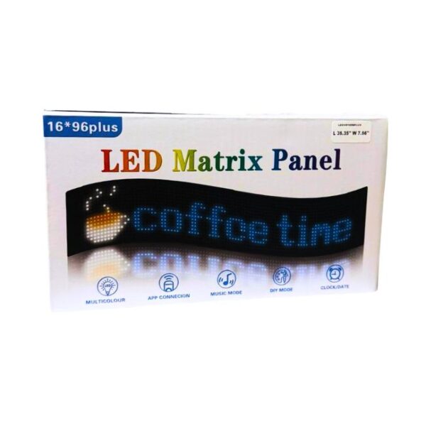 LED STRIP SIGN MATRIX PANEL WITH REMOTE CONTROL (L 35.35'' W 7.56'')