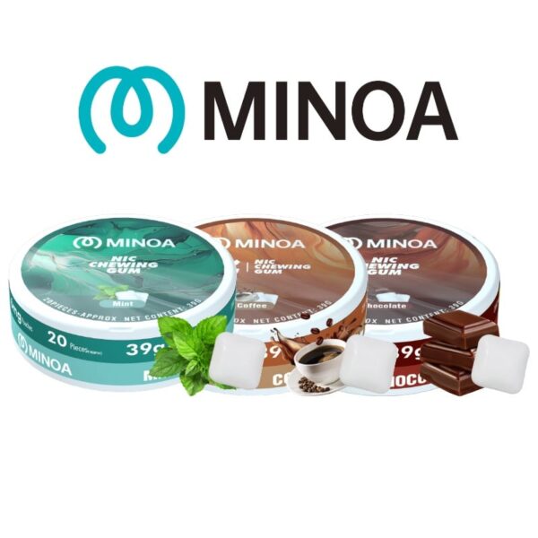 MINOA NIC CHEWING GUM-5 CANS / PACK "20 PIECES PER CAN"