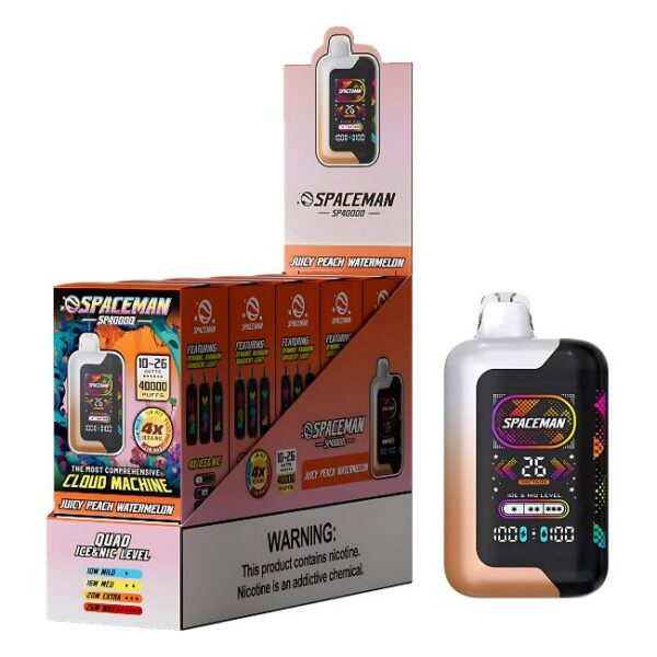 SPACEMAN SP40K  BY SMOK ICE & NIC CONTROL 5% DISPOSABLE (100ML)  40K PUFFS 5CT/ BOX