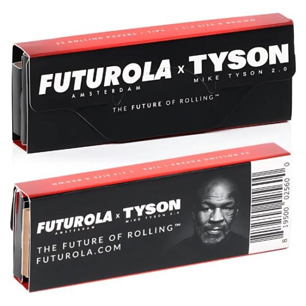TYSON RANCH X FUTUROLA 1-1/4 SIZE 24PK X 33 ROLLING PAPER + TIPS 24CT/ BOX - Image 3