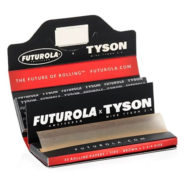 TYSON RANCH X FUTUROLA 1-1/4 SIZE 24PK X 33 ROLLING PAPER + TIPS 24CT/ BOX - Image 2