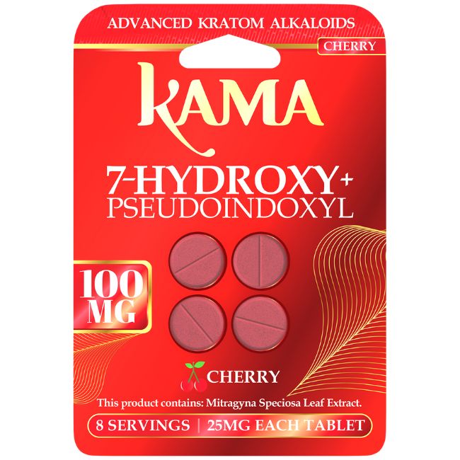 KAMA 7-HYDROXY + PSEUDO ADVANCED KRATOM ALKALOID 25MG PER TABLET 4CT/10PK - Image 5