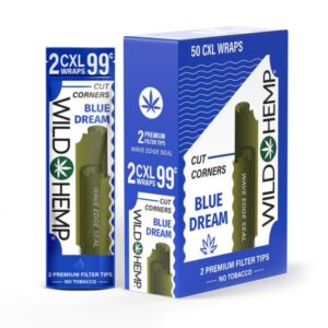 WILD HEMP CUT CORNERS XL 2 PREMIUM FILTER TIPS WRAPS 25CT/ BOX