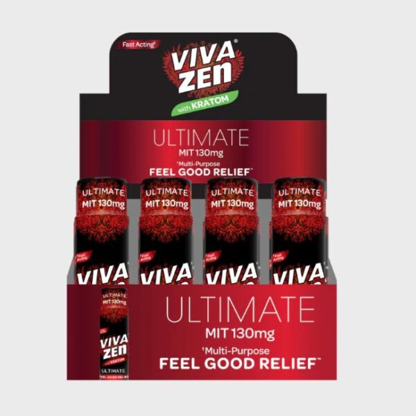 VIVAZEN ULTIMATE EXTRACT 130MG MIT 15ML KRATOM SHOT 12CT/ BOX