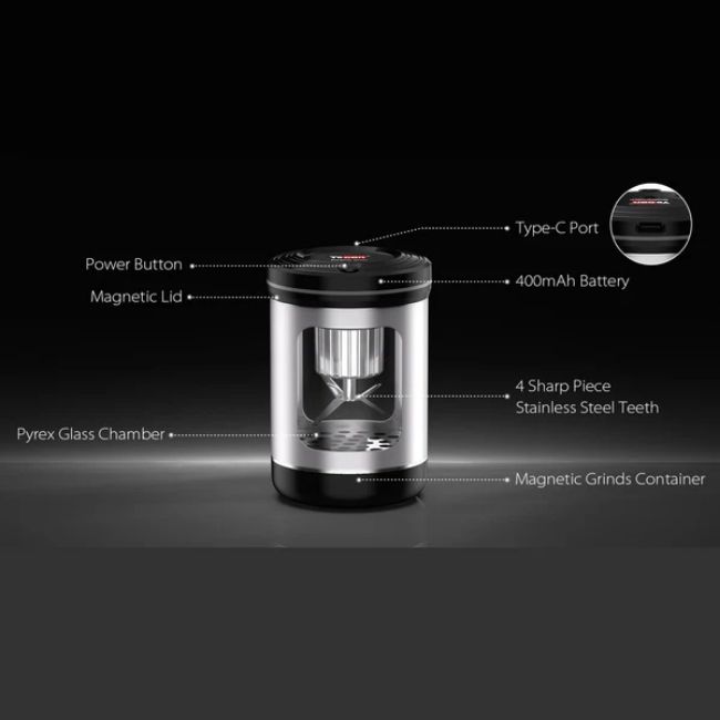 YOCAN DRACO MINI ELECTRIC SMART HERB GRINDER - Image 2