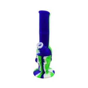 12'' SKULL DESIGN COLOR FULL SILICONE WATER PIPE