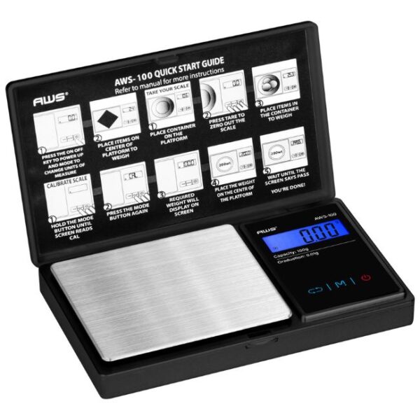 AWS 100 CAL DIGITAL SCALE WITH CALIBRATION (100 X 0.01G)