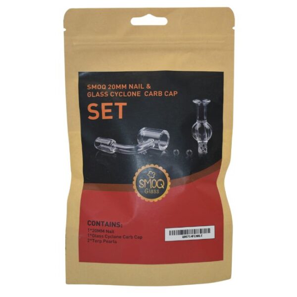 SMOQ 20 MM NAIL & GLASS CYCLONE 14MM FEMALE CARB CAP 90