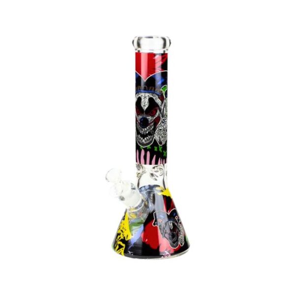 10" FANCY COLORFUL BEAKER GLASS WATER PIPE