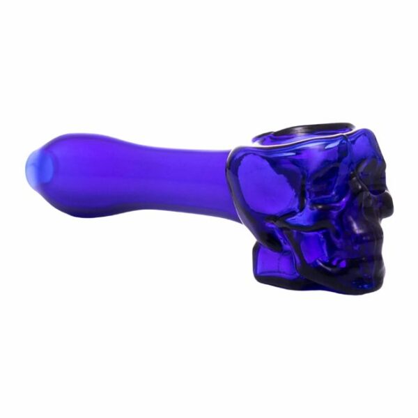OILSEED SKULL DESIGN GLASS TUBE HAND PIPE
