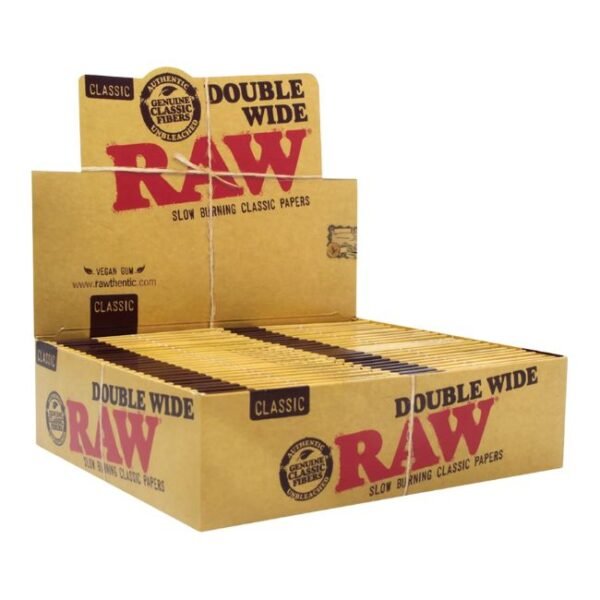 RAW CLASSIC DOUBLE WIDE PAPERS 50 PER BOX DISPLAY - Image 2