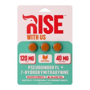 RISE WITH US PSEUDO + 7-HYDROXY 40MG PER TABLET 3CT/5PK