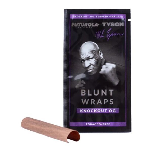 TYSON RANCH X FUTUROLA KNOCKOUT OG TERPENE INFUSED BLUNT WRAPS 25CT/ BOX - Image 2