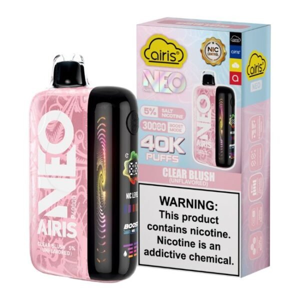 AIRIS NEO UNFLAVORED 5% DISPOSABLE (50ML) BOOST. MODE - 30K & NORM. MODE - 40K PUFFS 5CT/ BOX - Image 5