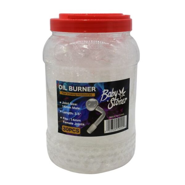 BABY STONER 14MM MALE GLASS TUBE 30CT/ JAR