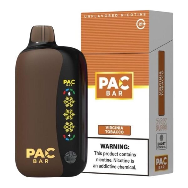 PAC BAR UNFLAVORED NICOTINE 4% DISPOSABLE (100ML) 30K PUFFS 5CT/ BOX - Image 4