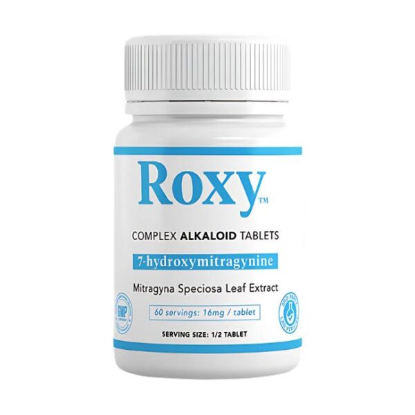 ROXY 7-HYDROXY MITRAGYNINE LEAF EXTRACT ALKELOID 16MG TABLET MINT 30CT BOTTLE