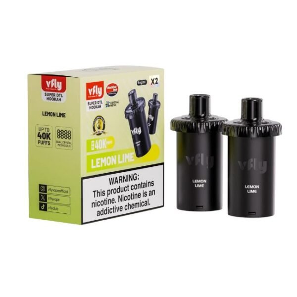 VFLY SUPER DTL 6% HOOKAH POD 2PK (180ML) 40K PUFFS 5CT/ BOX - Image 4