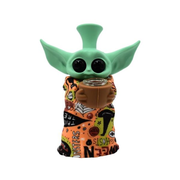 6''SILICONE  ALIEN DESIGN WATER PIPE