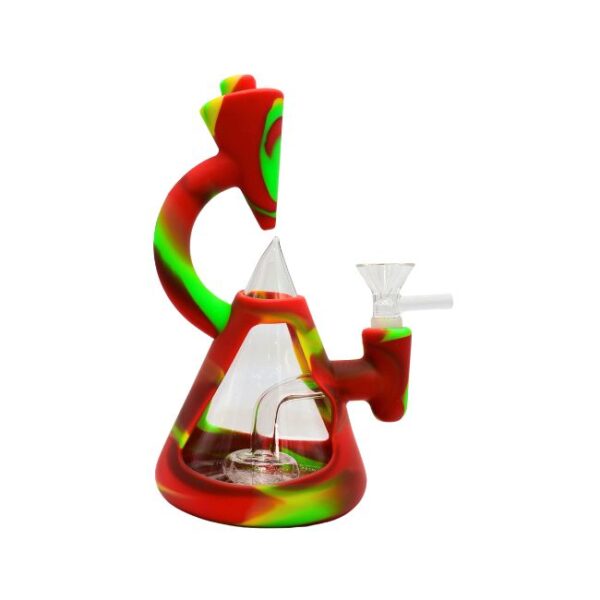 8.5''SILICONE FANCY BEAKER WATER PIPE