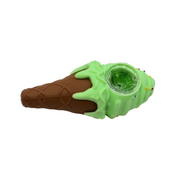 4.5'' ICE CREAM CONE SILICONE HAND PIPE