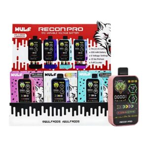 WULF MODS RECON PRO DUAL CARTRIDGE ASSORTED COLOR VAPORIZER 9CT/ DISPLAY