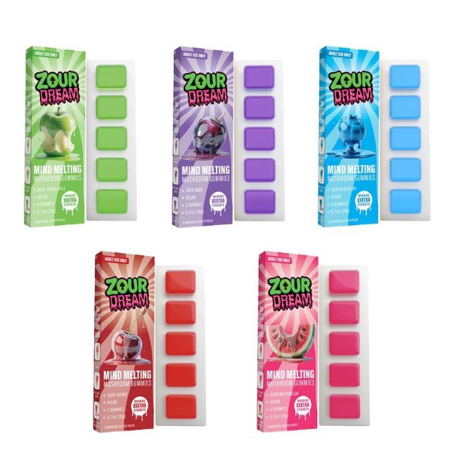 ZOUR DREAM X DRIP DREAM MIND MELTING MUSHROOM XXXTRA STRENGHT 5CT GUMMIES 20PK/ BOX - Image 3