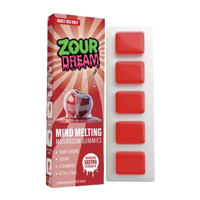 ZOUR DREAM X DRIP DREAM MIND MELTING MUSHROOM XXXTRA STRENGHT 5CT GUMMIES 20PK/ BOX - Image 2